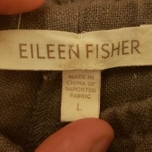 Eileen Fisher cropped wide-leg linen pants
